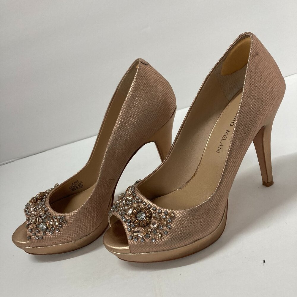 💕3/$20 GUC Champagne Antonio Melanie Peep Toe Heels